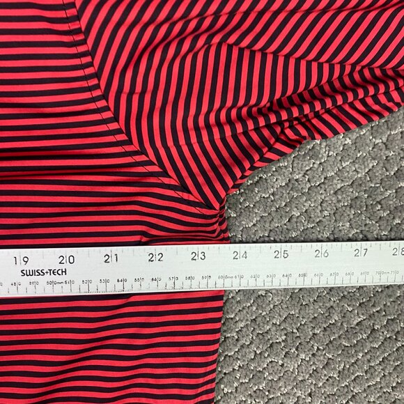 FootJoy Polo Shirt Men's Large Red Black Striped Golf Performance Wear Stripe - Picture 8 of 9